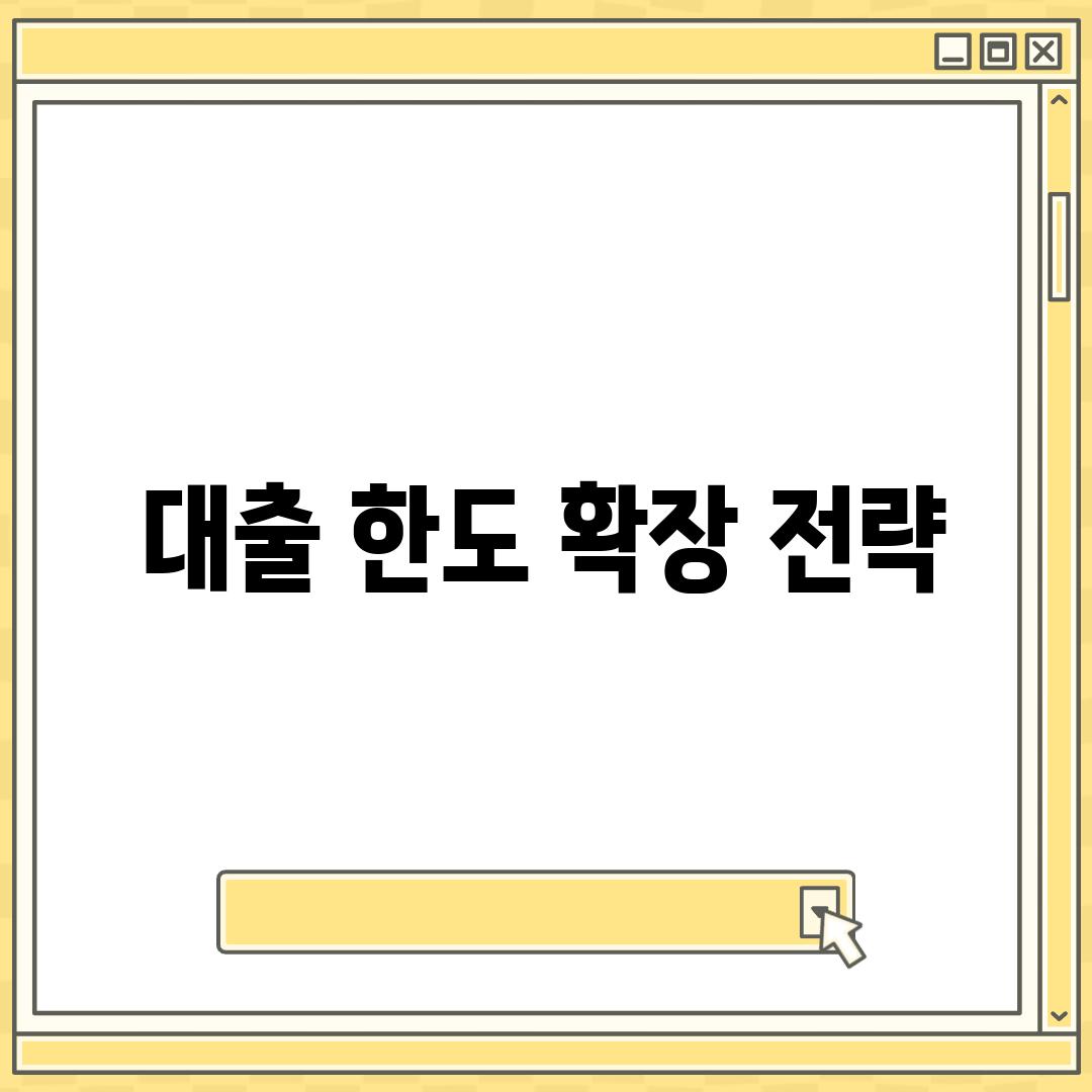 대출 한도 확장 전략