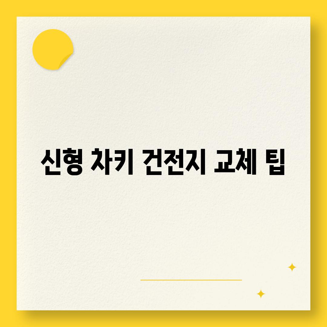 신형 차키 건전지 교체 팁