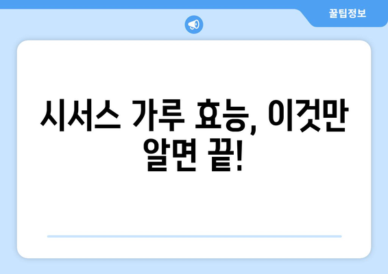 시서스가루 효능