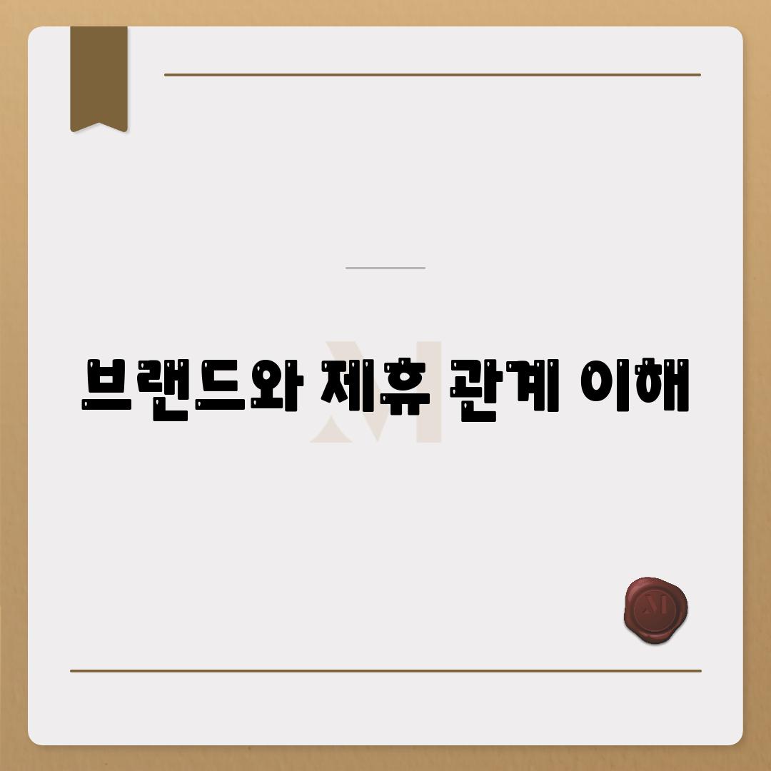 브랜드와 제휴 관계 이해