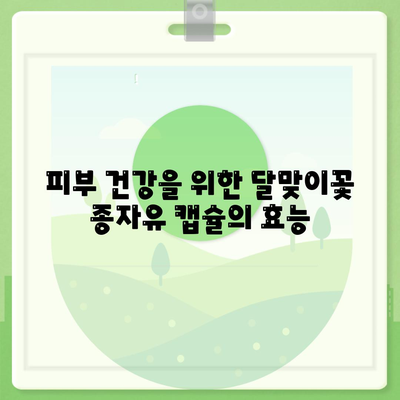 달맞이꽃 종자유 캡슐