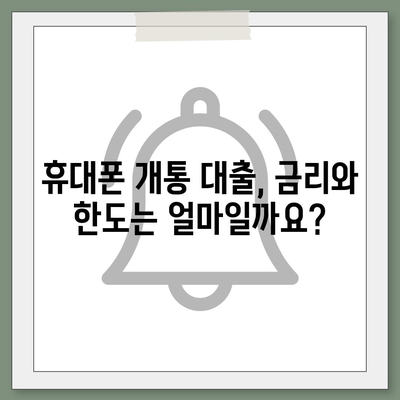 휴대폰 개통 대출 기준