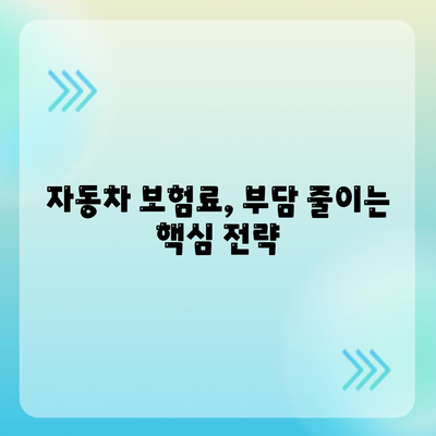 자동차 보험료 추천