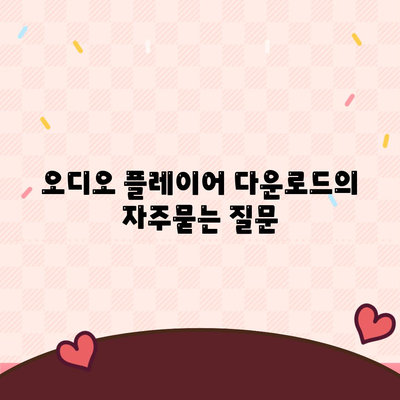 오디오 플레이어 다운로드