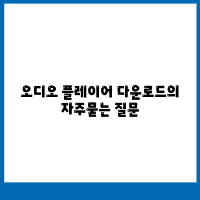 오디오 플레이어 다운로드