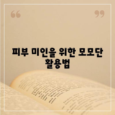 모모단 효능