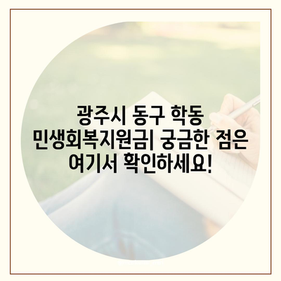 광주시 동구 학동 민생회복지원금 | 신청 | 신청방법 | 대상 | 지급일 | 사용처 | 전국민 | 이재명 | 2024