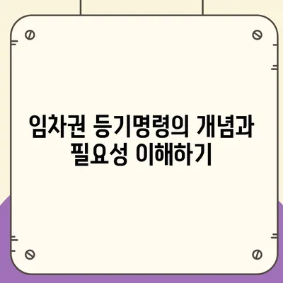 임차권 등기명령 이사 후 권리 보호 방법