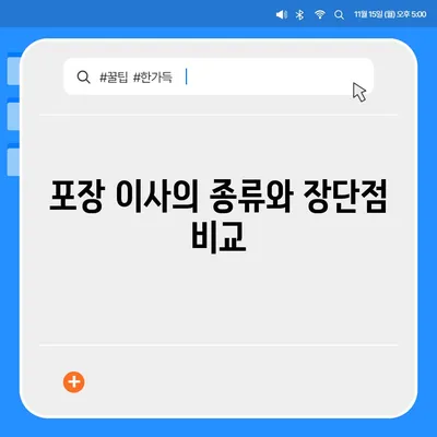 포장 이사견적 비교와 가격 체크리스트 | 사다리차 업체 비용 비교