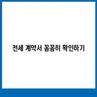 전세 이사 시 필수 주의 사항