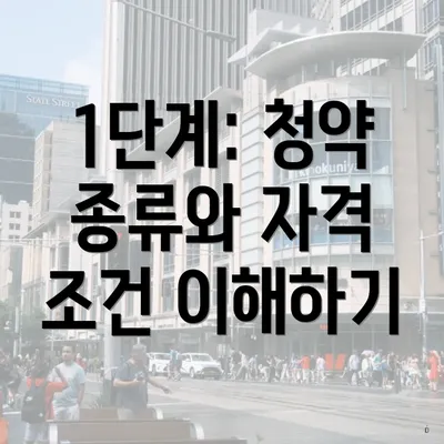 1단계: 청약 종류와 자격 조건 이해하기