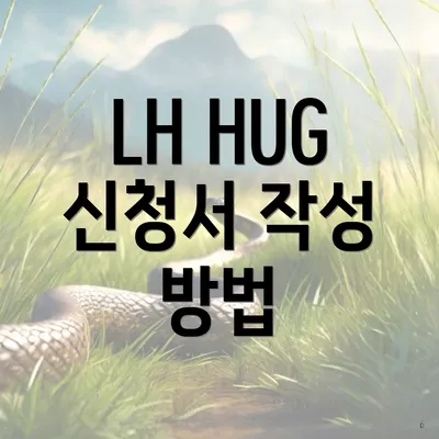 LH HUG 신청서 작성 방법