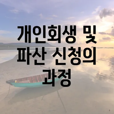 개인회생 및 파산 신청의 과정