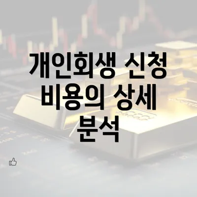 개인회생 신청 비용의 상세 분석