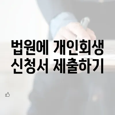 법원에 개인회생 신청서 제출하기