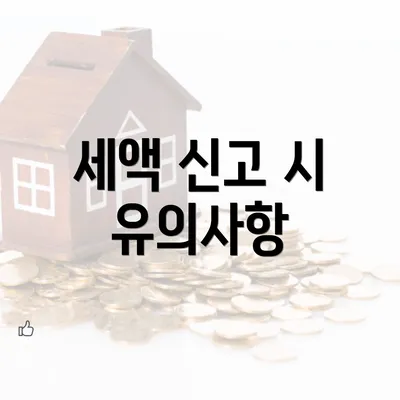 세액 신고 시 유의사항