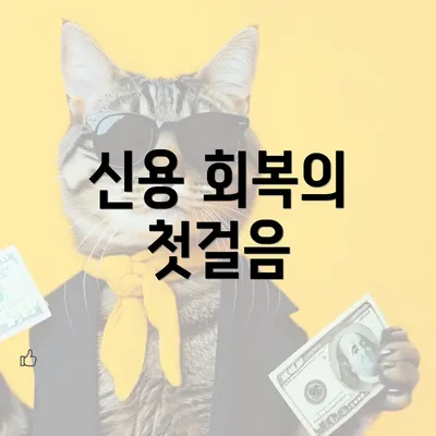 신용 회복의 첫걸음