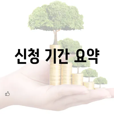 신청 기간 요약