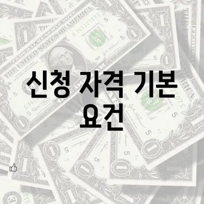 신청 자격 기본 요건