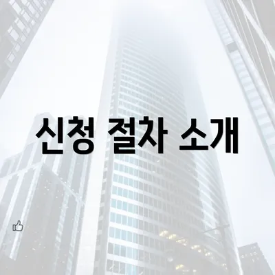 신청 절차 소개