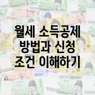 월세 소득공제 방법과 신청 조건 이해하기