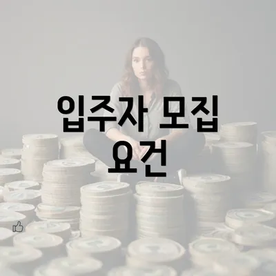 입주자 모집 요건