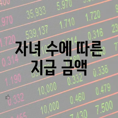 자녀 수에 따른 지급 금액