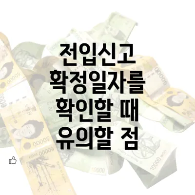 전입신고 확정일자를 확인할 때 유의할 점