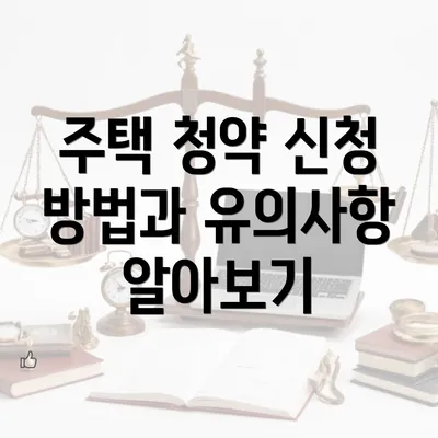 주택 청약 신청 방법과 유의사항 알아보기