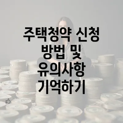 주택청약 신청 방법 및 유의사항 기억하기