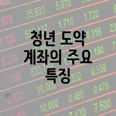 청년 도약 계좌의 주요 특징