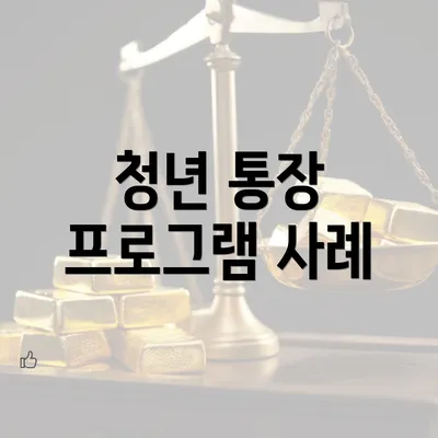 청년 통장 프로그램 사례