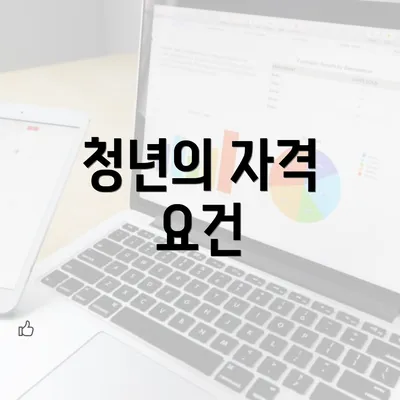 청년의 자격 요건