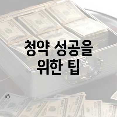 청약 성공을 위한 팁