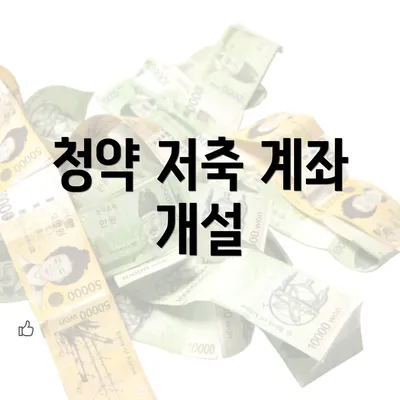 청약 저축 계좌 개설