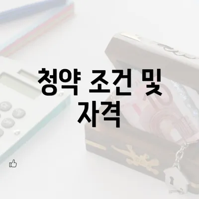 청약 조건 및 자격