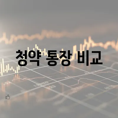 청약 통장 비교