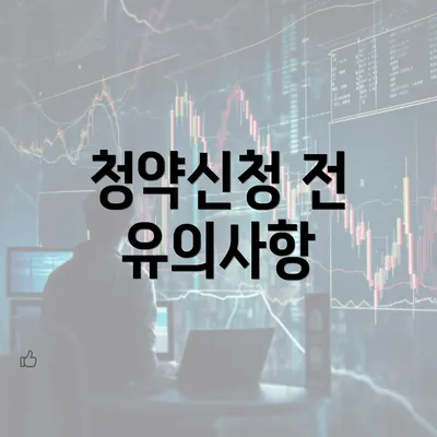 청약신청 전 유의사항