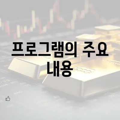 프로그램의 주요 내용