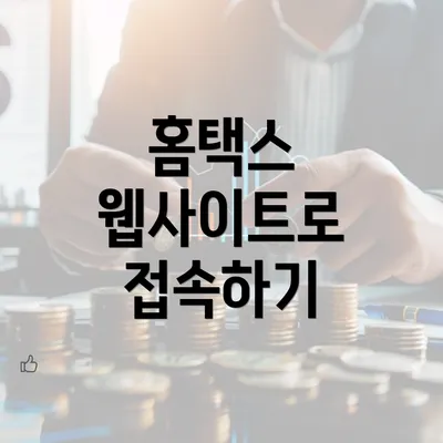 홈택스 웹사이트로 접속하기