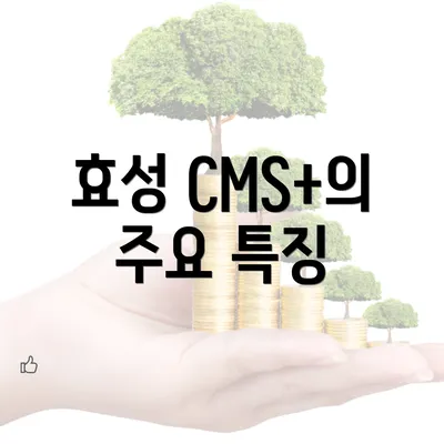 효성 CMS+의 주요 특징