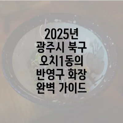 2025년 광주시 북구 오치1동의 반영구 화장 완벽 가이드