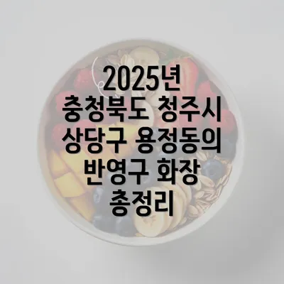 2025년 충청북도 청주시 상당구 용정동의 반영구 화장 총정리