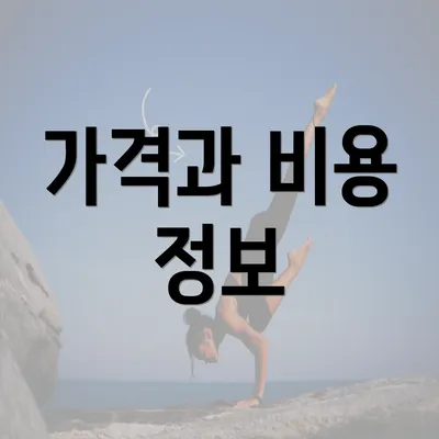 가격과 비용 정보