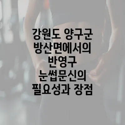 강원도 양구군 방산면에서의 반영구 눈썹문신: 남성과 여성을 위한 완벽 가이드