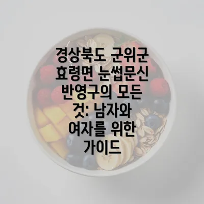 경상북도 군위군 효령면 눈썹문신 반영구의 모든 것: 남자와 여자를 위한 가이드