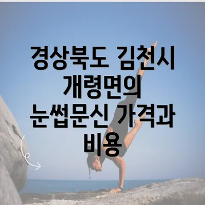 경상북도 김천시 개령면의 눈썹문신 가격과 비용