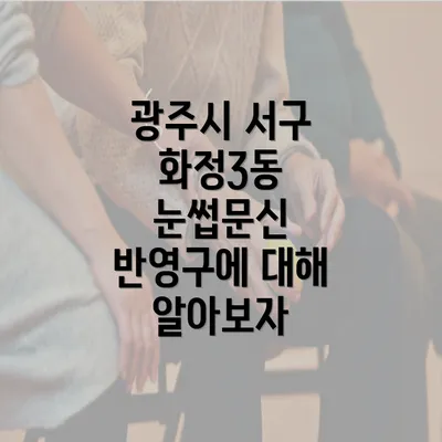 광주시 서구 화정3동 눈썹문신 반영구에 대해 알아보자