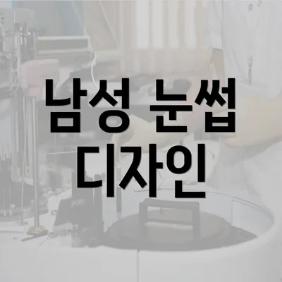 남성 눈썹 디자인