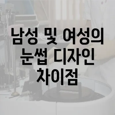 남성 및 여성의 눈썹 디자인 차이점